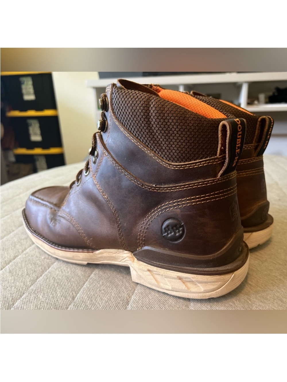 DOUBLE H Sz 13 Brown Leather 6” Phantom Rider Composite Toe Oil Slip Resistant - Picture 9 of 14